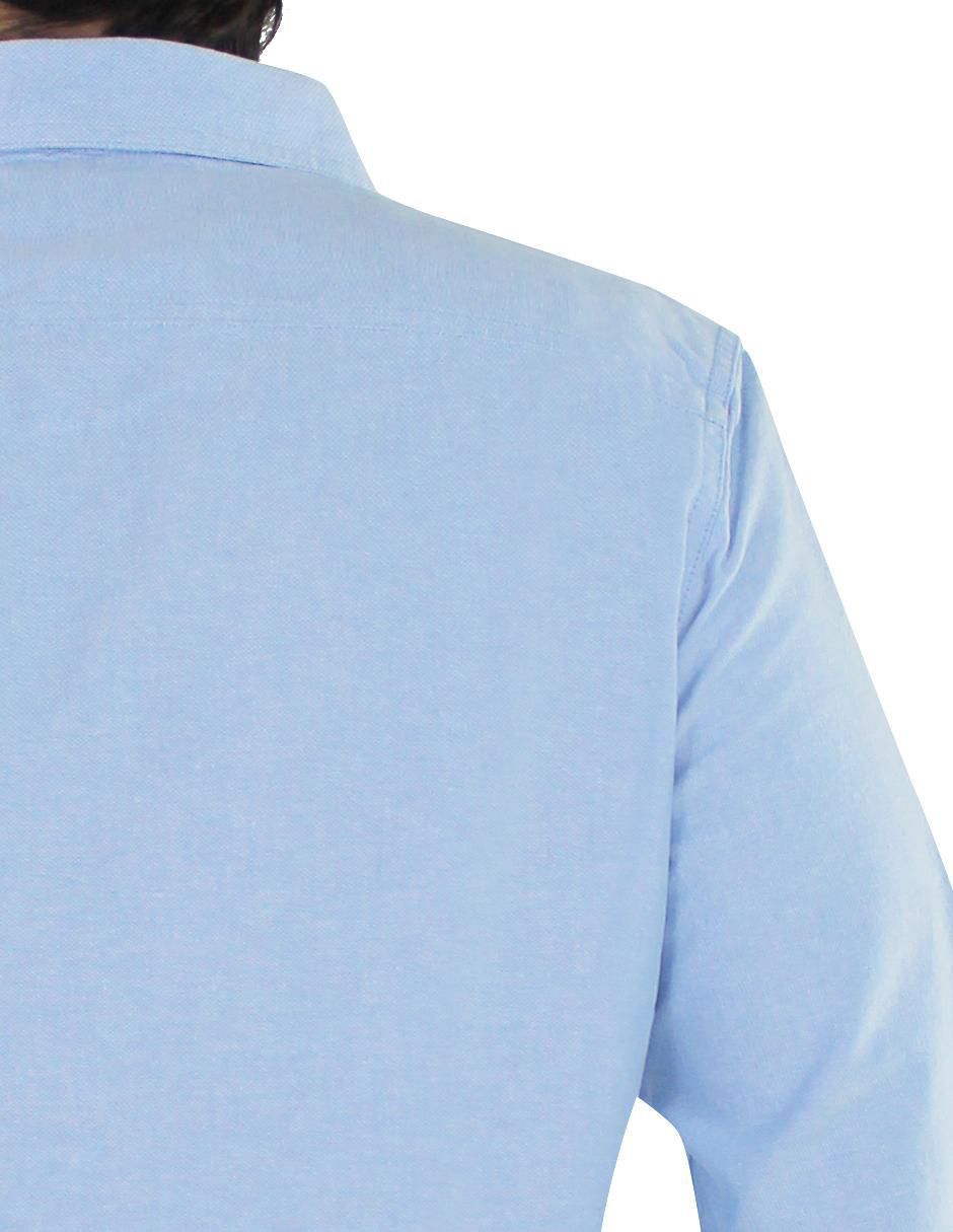 Camisa casual de algodón manga larga para hombre 6