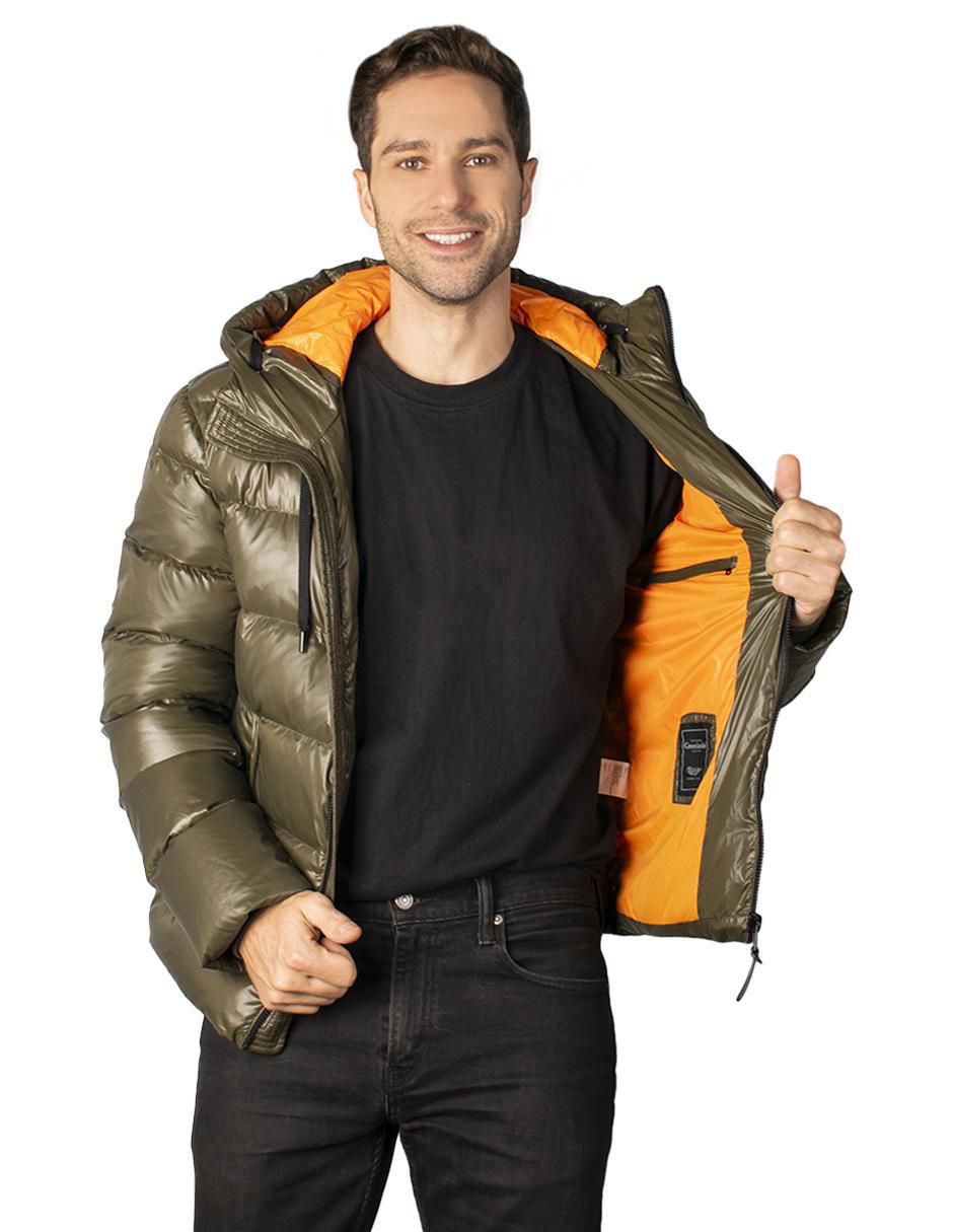 Chamarra acolchada con capucha para hombre 2