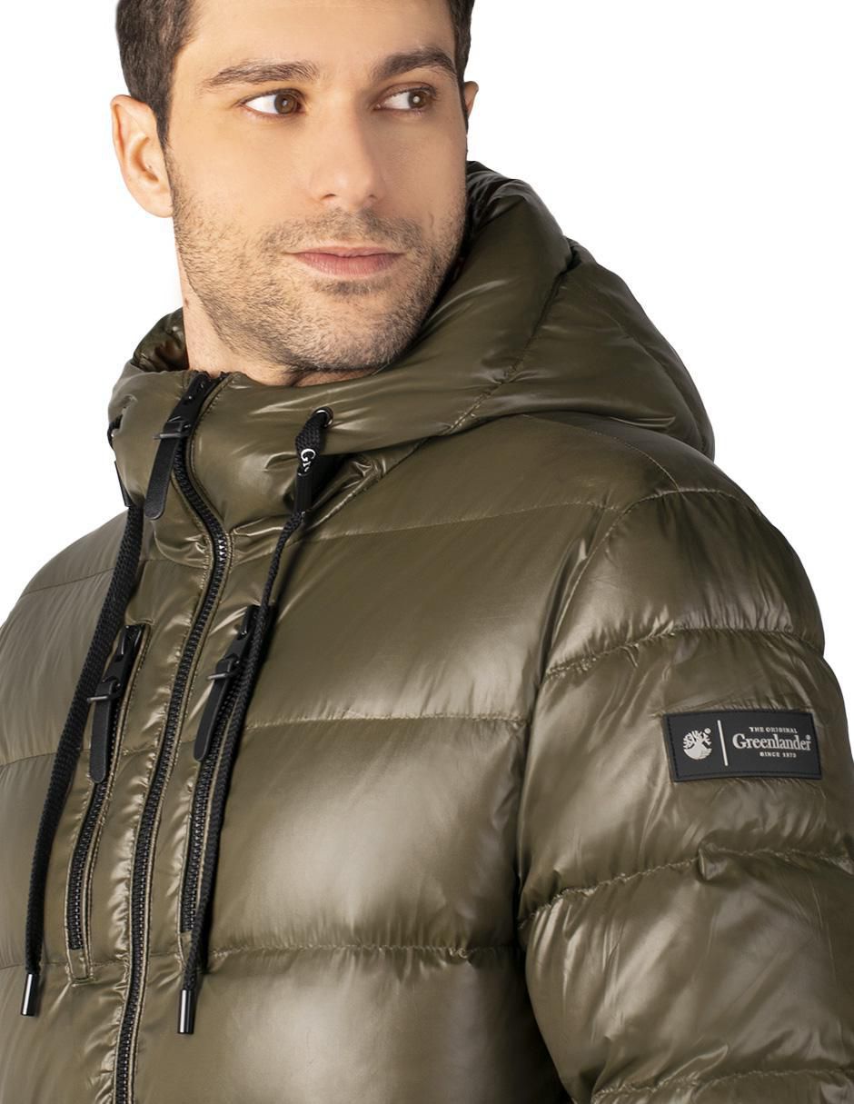 Chamarra acolchada con capucha para hombre 4