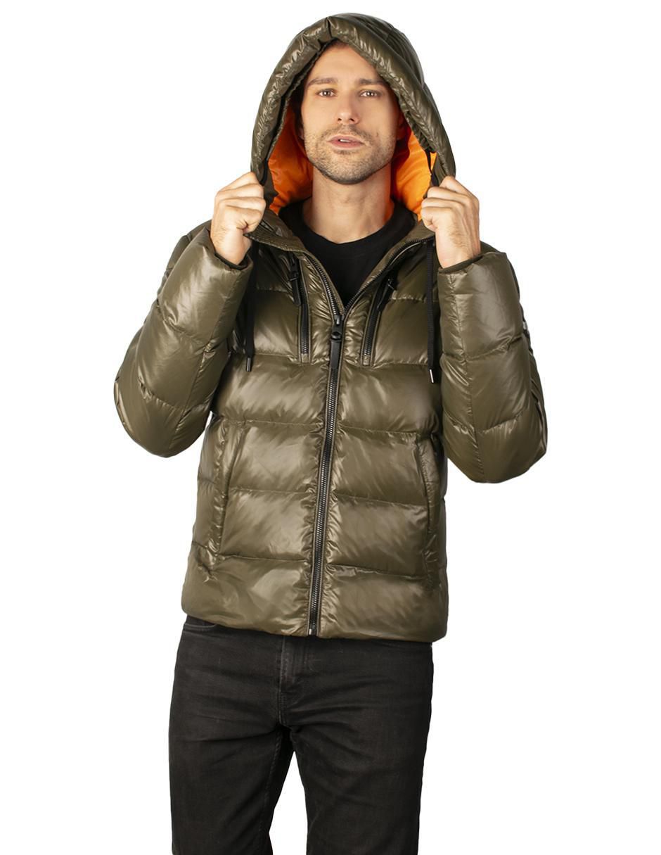 Chamarra acolchada con capucha para hombre 5