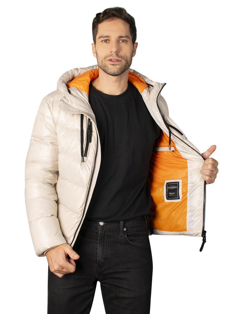 Chamarra acolchada con capucha para hombre 2