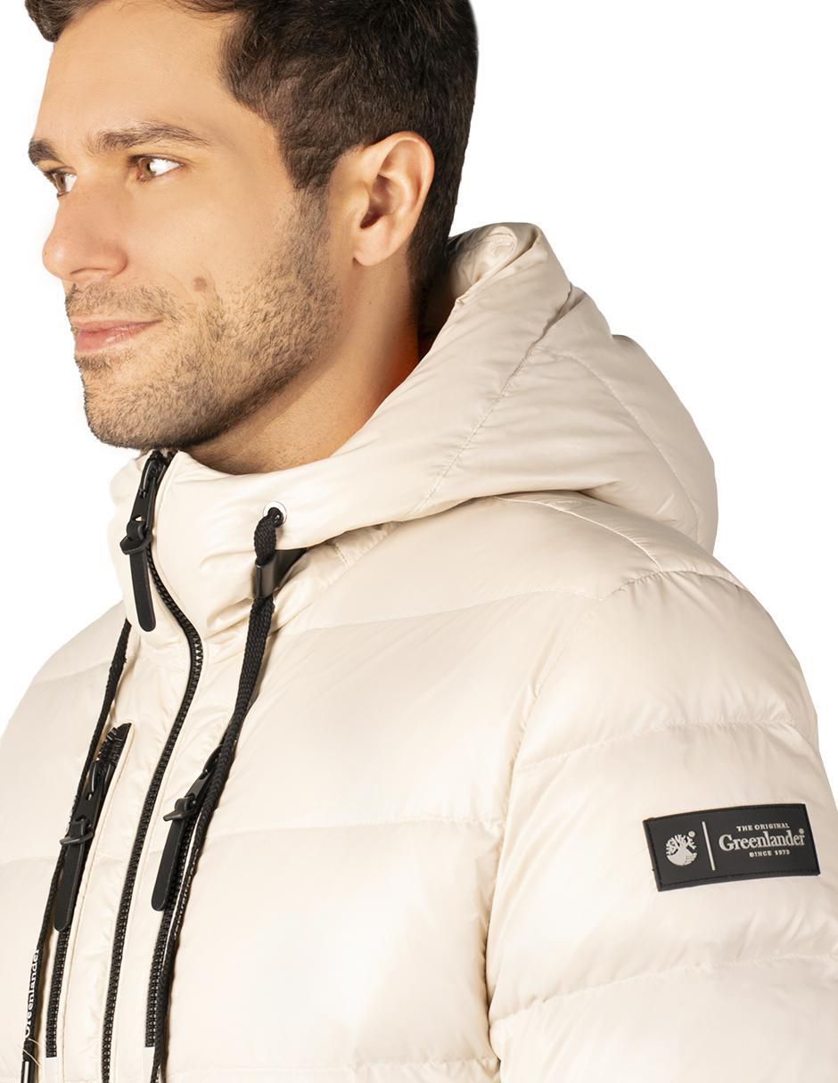 Chamarra acolchada con capucha para hombre 4