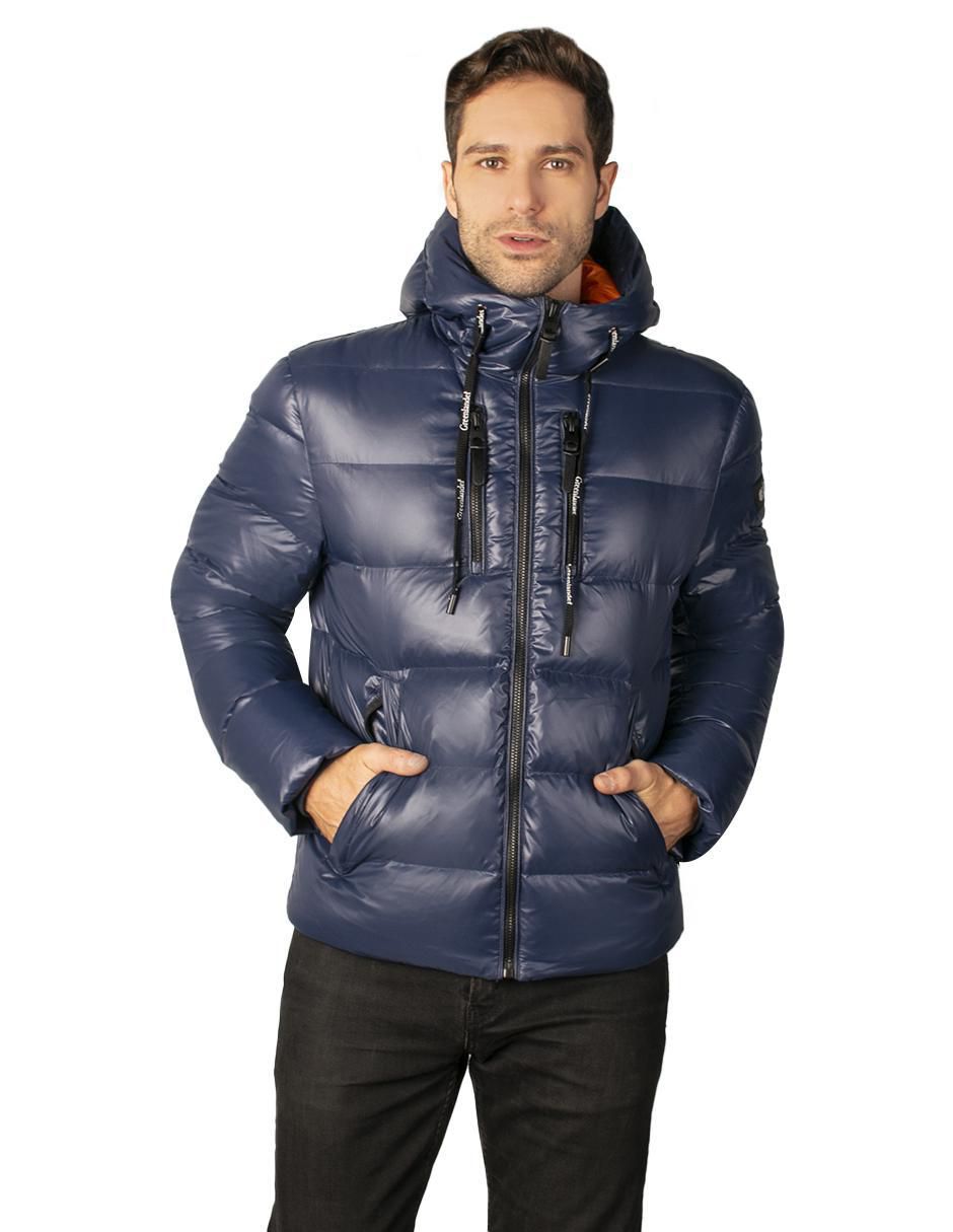Chamarra acolchada con capucha para hombre