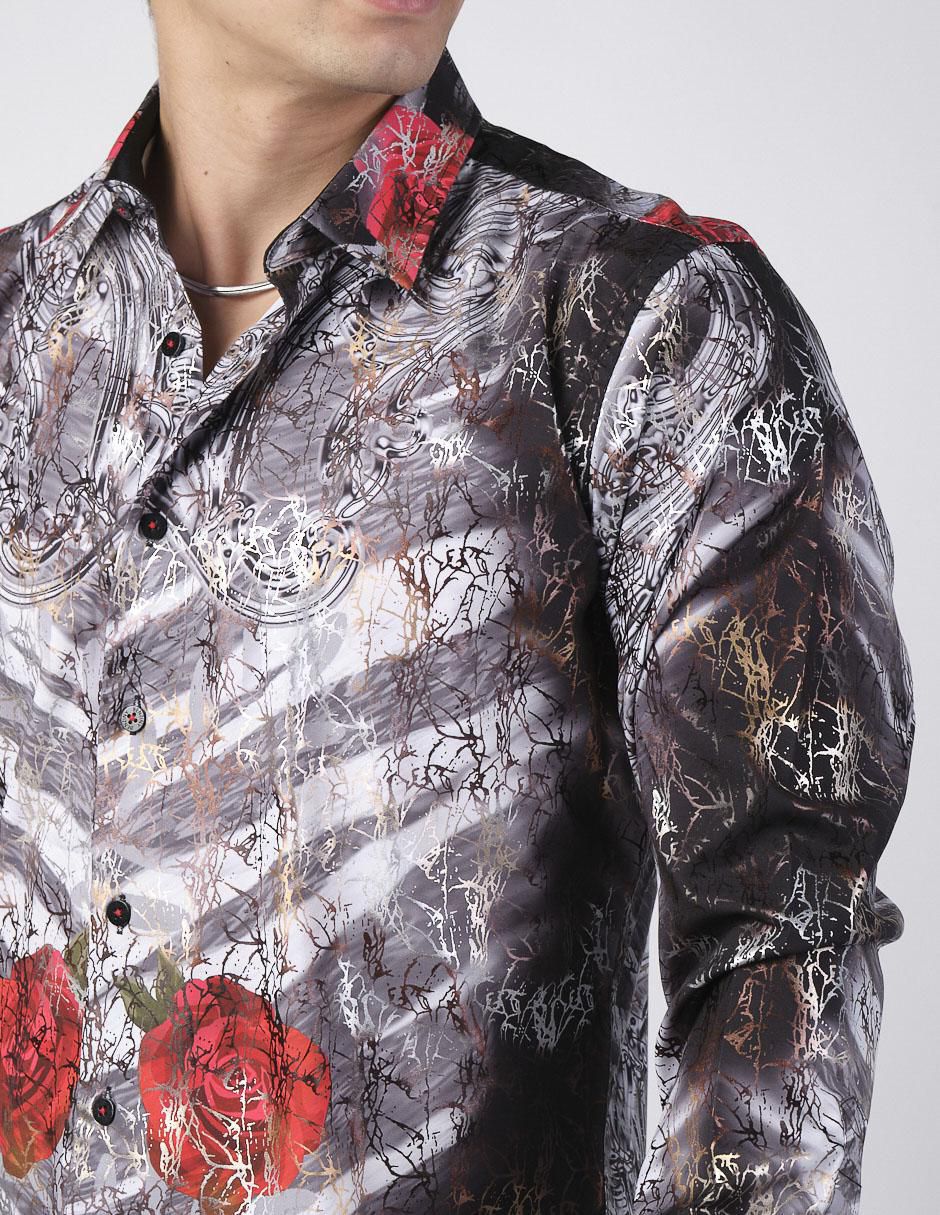 Camisa casual manga larga para hombre