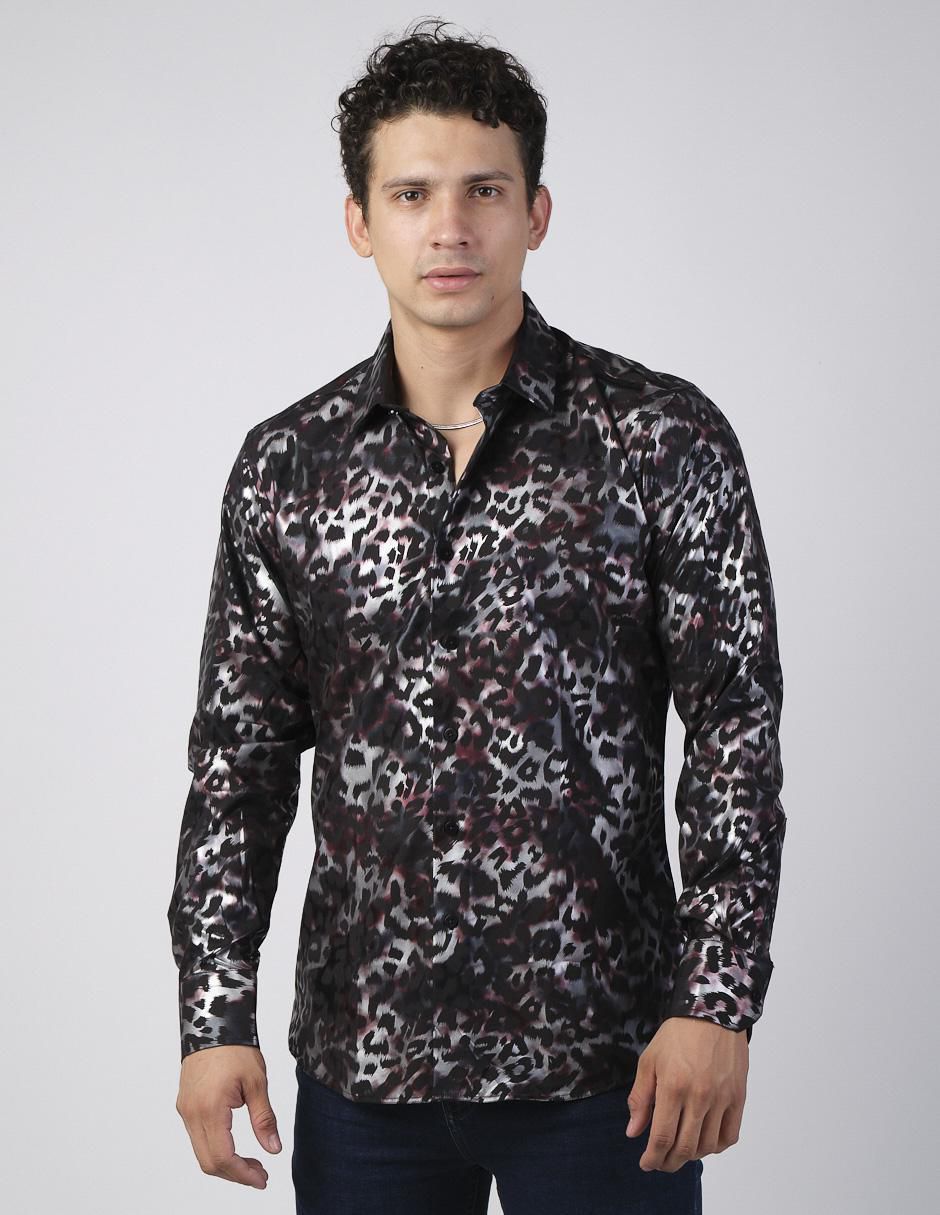 Camisa casual manga larga para hombre