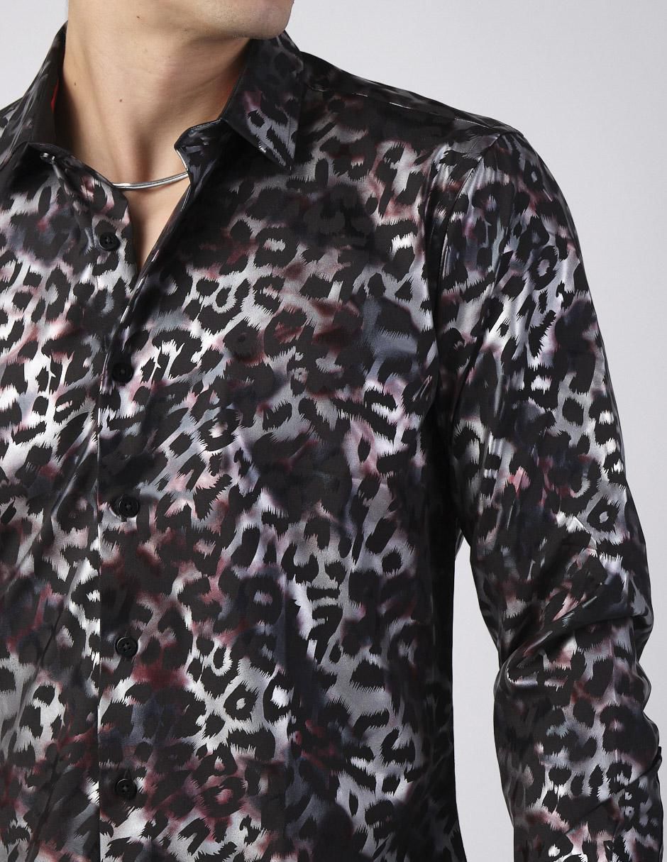 Camisa casual manga larga para hombre