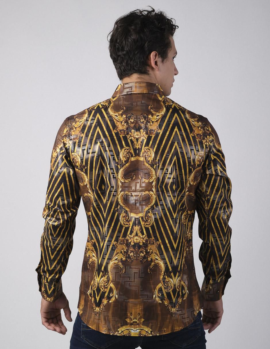 Camisa casual manga larga para hombre