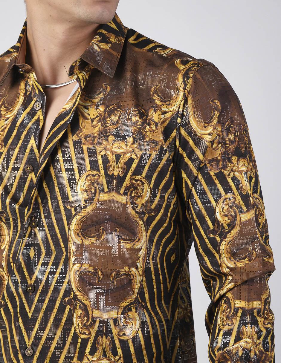 Camisa casual manga larga para hombre