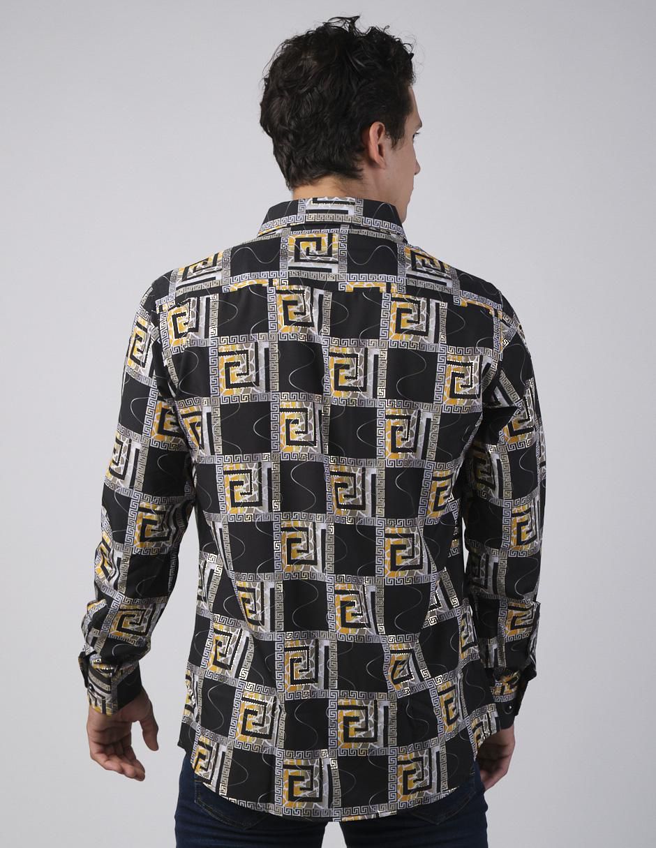 Camisa casual manga larga para hombre