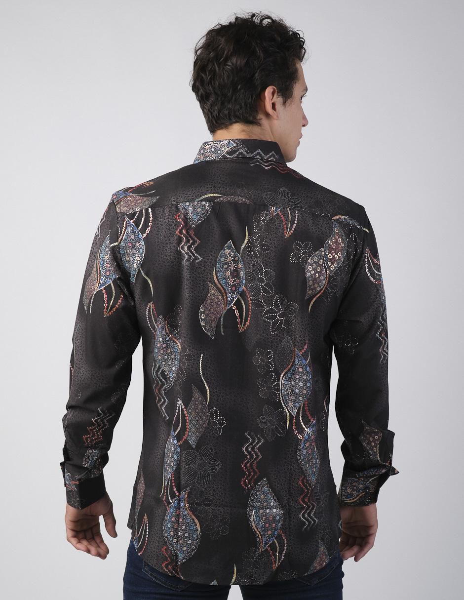 Camisa casual manga larga para hombre