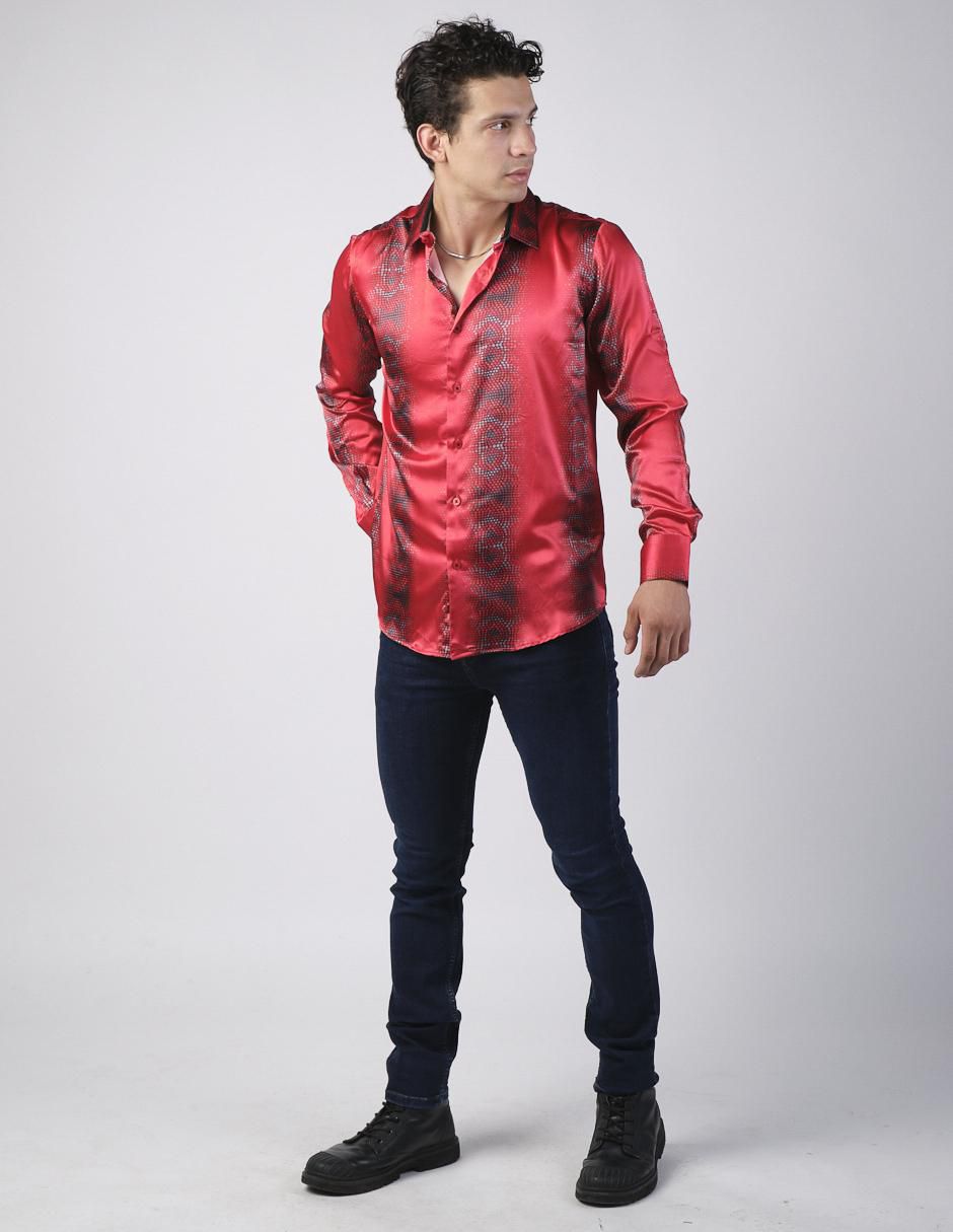 Camisa casual manga larga para hombre