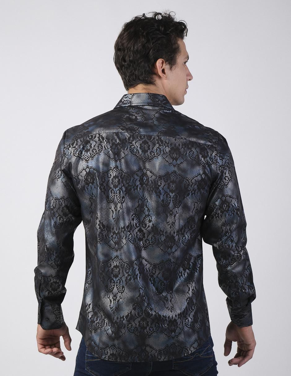 Camisa casual manga larga para hombre