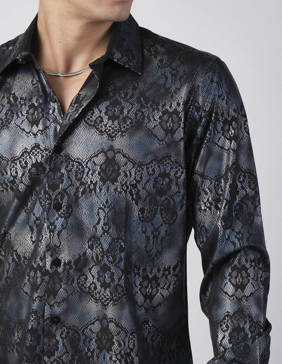 Camisa casual manga larga para hombre