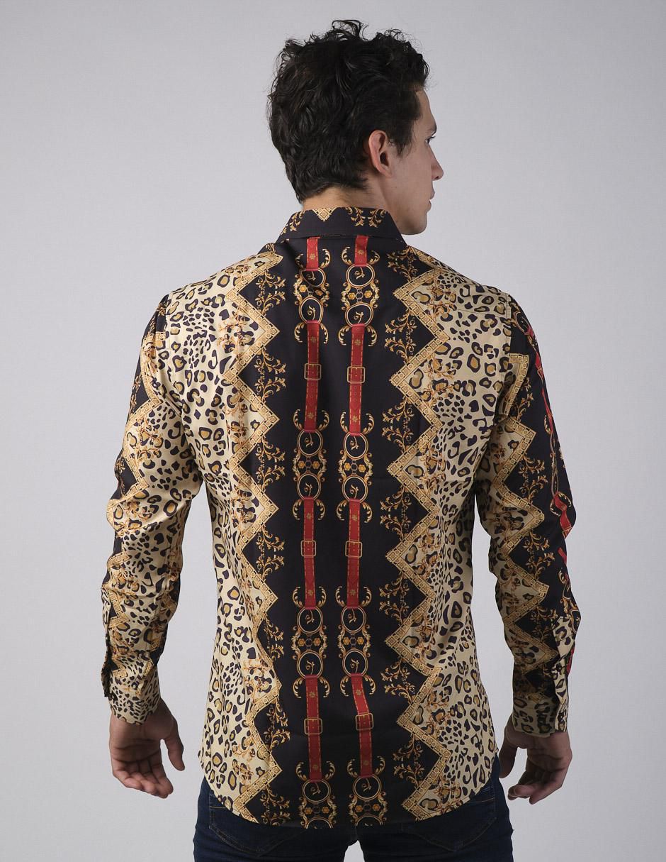 Camisa casual manga larga para hombre