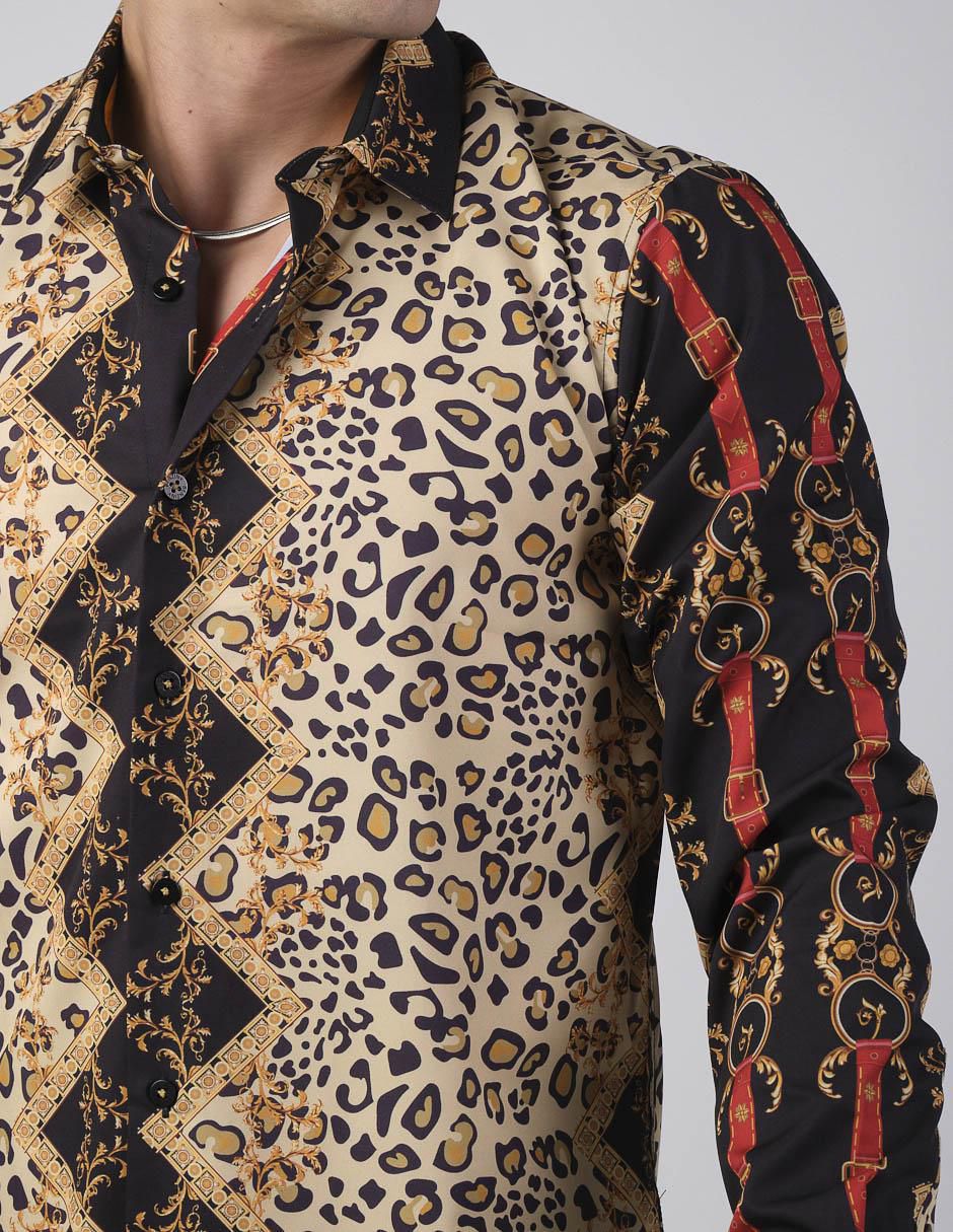 Camisa casual manga larga para hombre