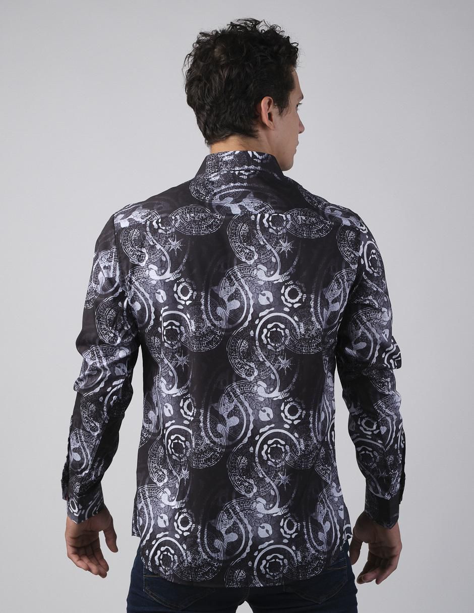 Camisa casual manga larga para hombre
