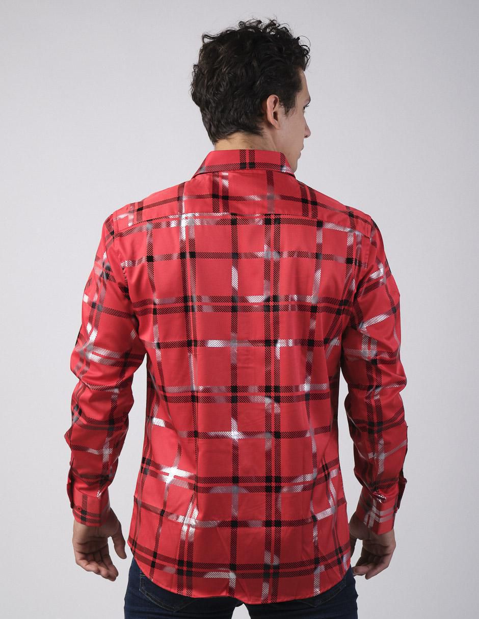 Camisa casual manga larga para hombre