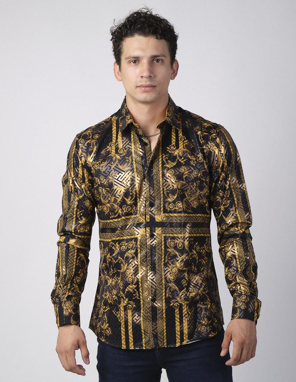 Camisa casual manga larga para hombre