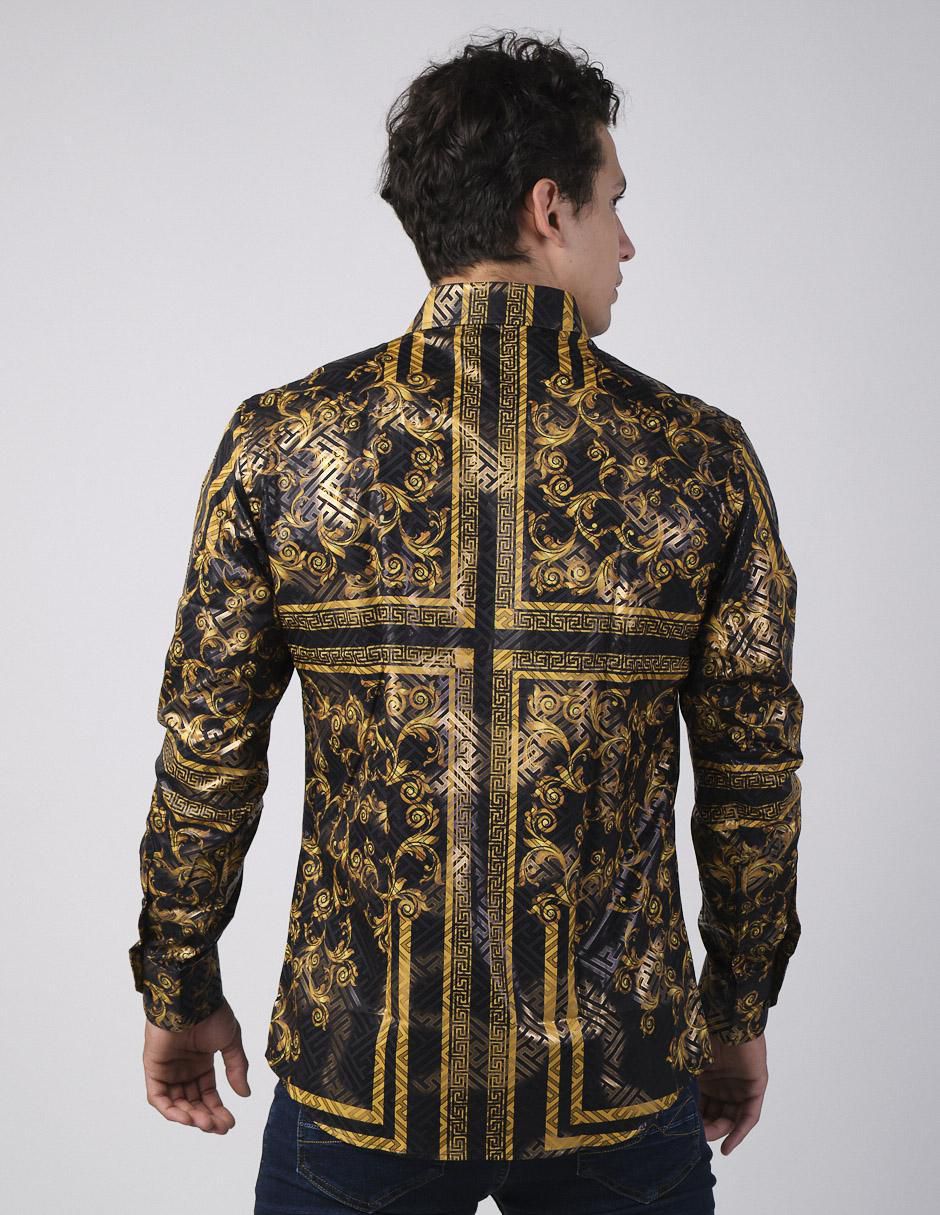 Camisa casual manga larga para hombre