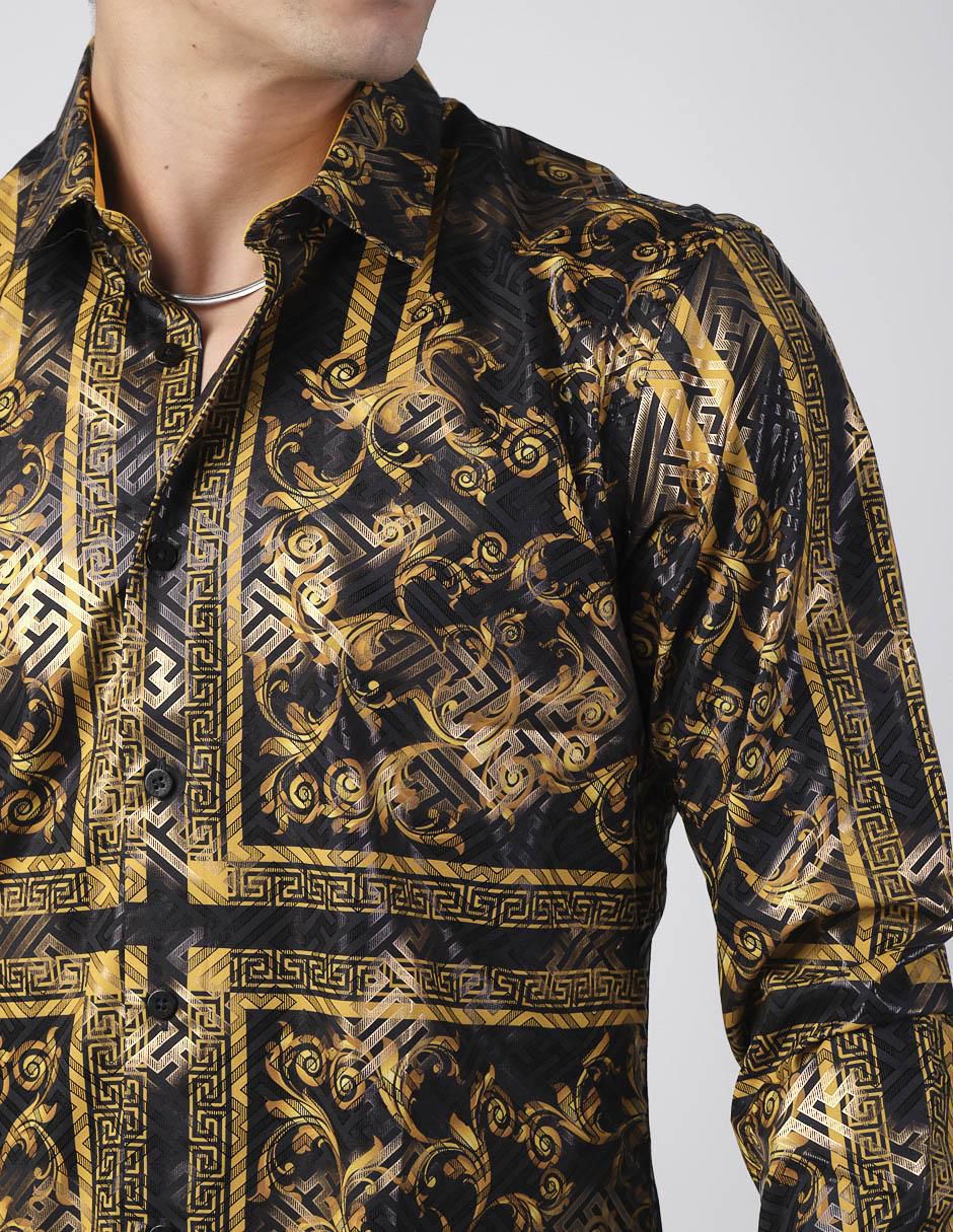 Camisa casual manga larga para hombre