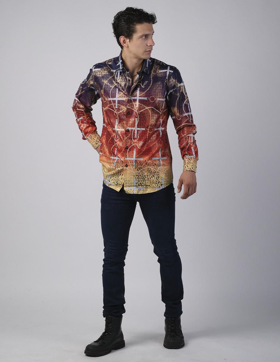 Camisa casual manga larga para hombre 3