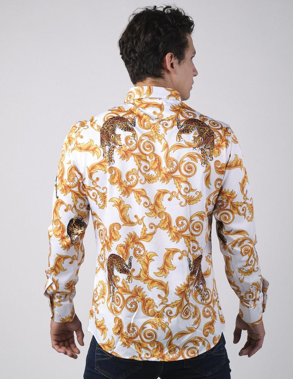 Camisa casual manga larga para hombre