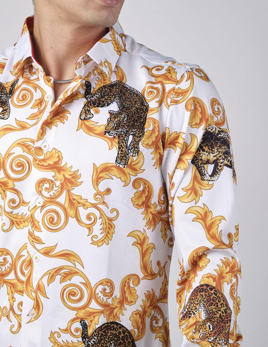 Camisa casual manga larga para hombre