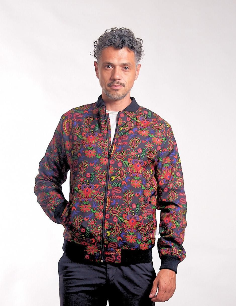 Chamarra bomber texturizado para hombre