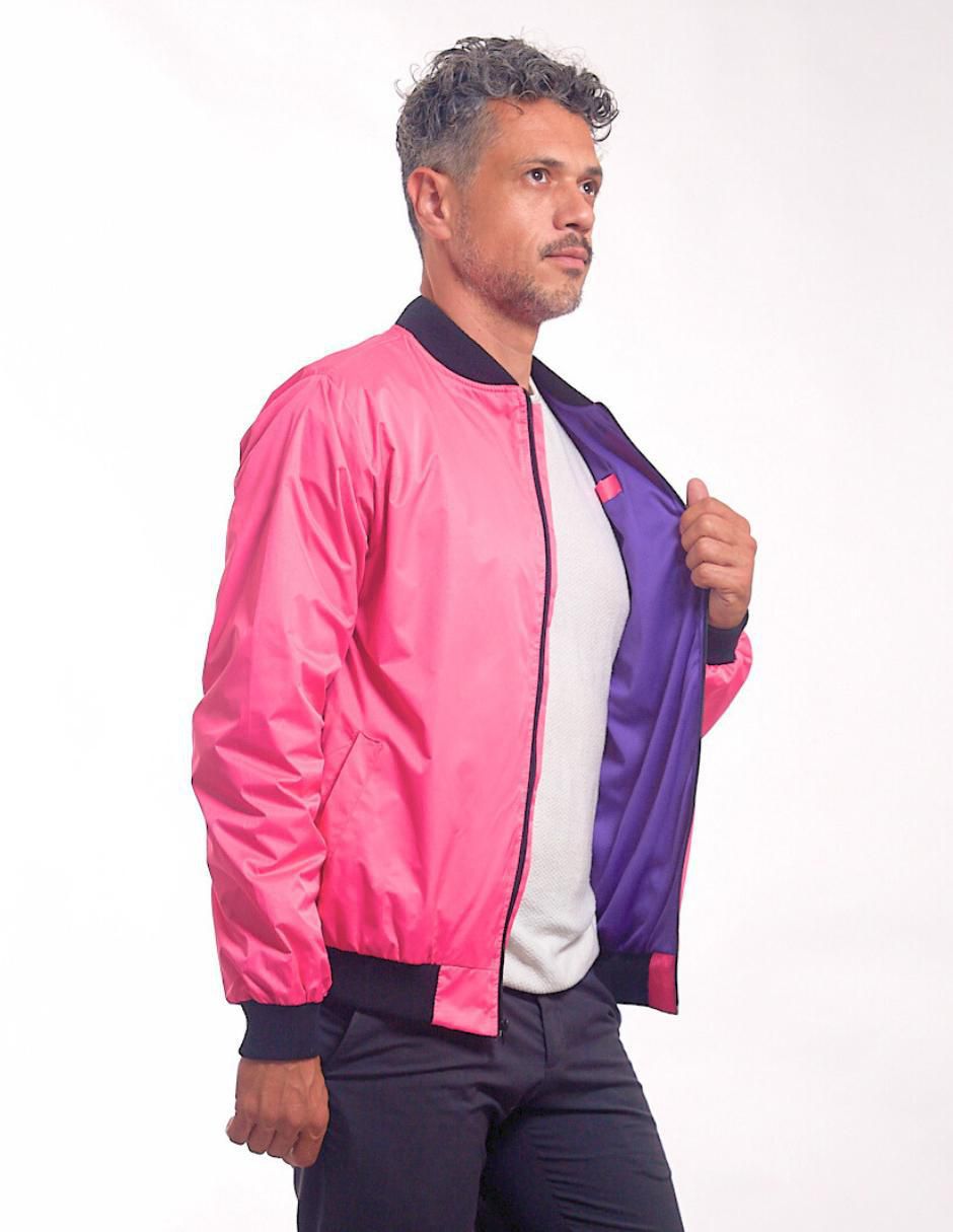 Chamarra bomber impermeable con bolsillos para hombre Chamarra bomber impermeable con bolsillos para hombre