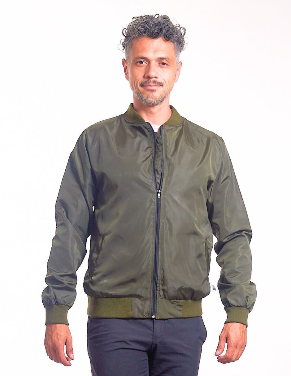 Chamarra bomber impermeable con bolsillos para hombre Chamarra bomber impermeable con bolsillos para hombre