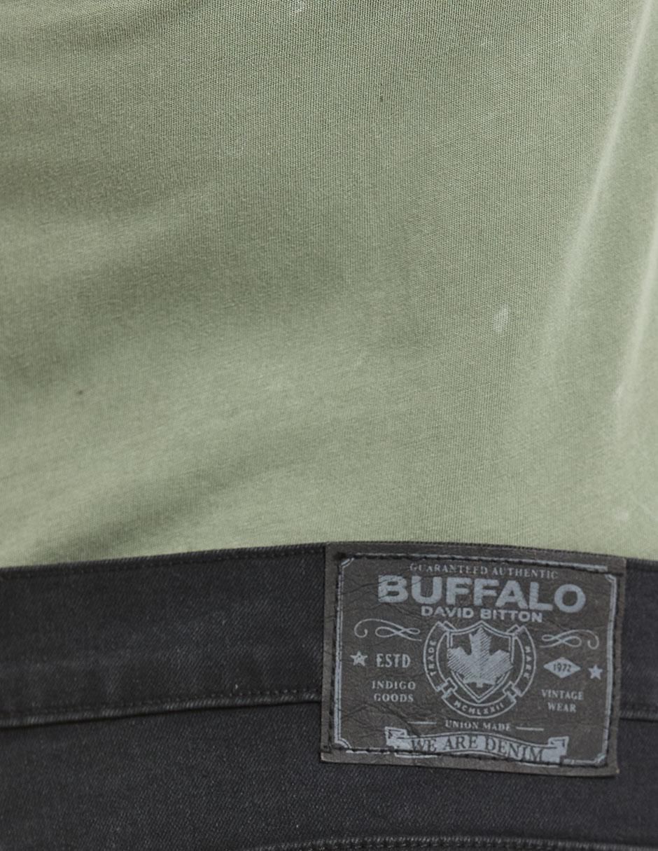 Jeans straight Buffalo Jeans David Bitton lavado stone wash para hombre