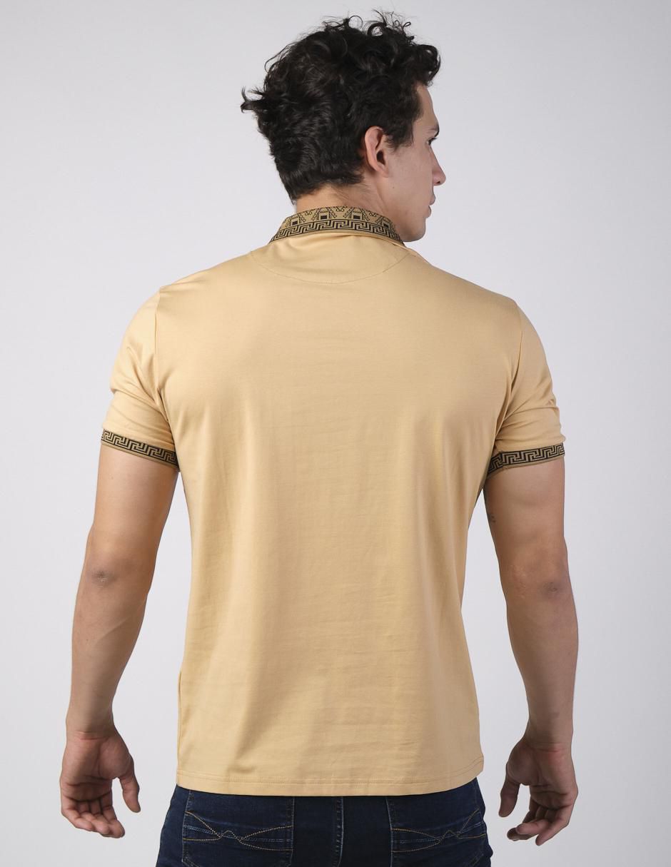 Playera tipo polo Benziny BZ-101-Khaki para hombre