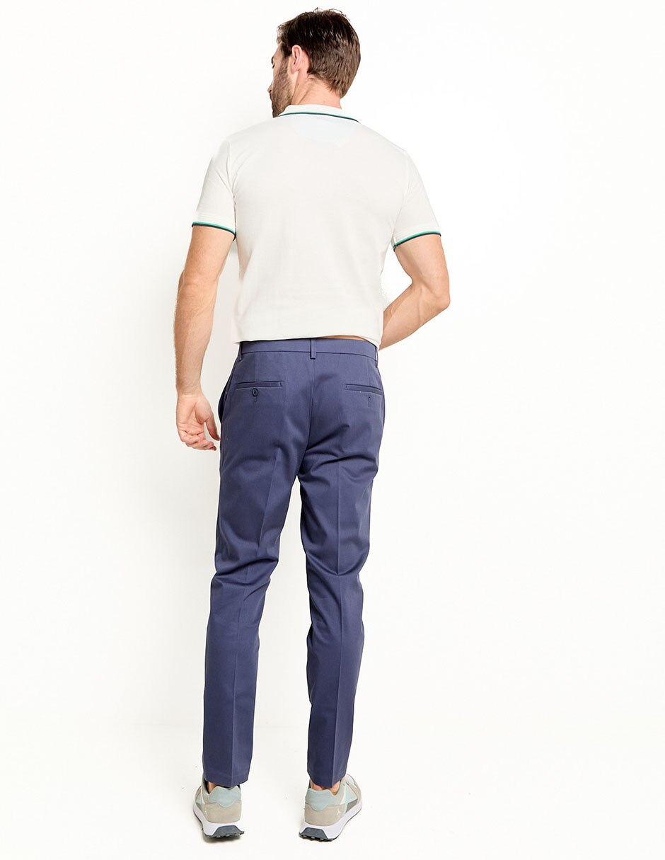 Pantalón casual slim de algodón para hombre 4