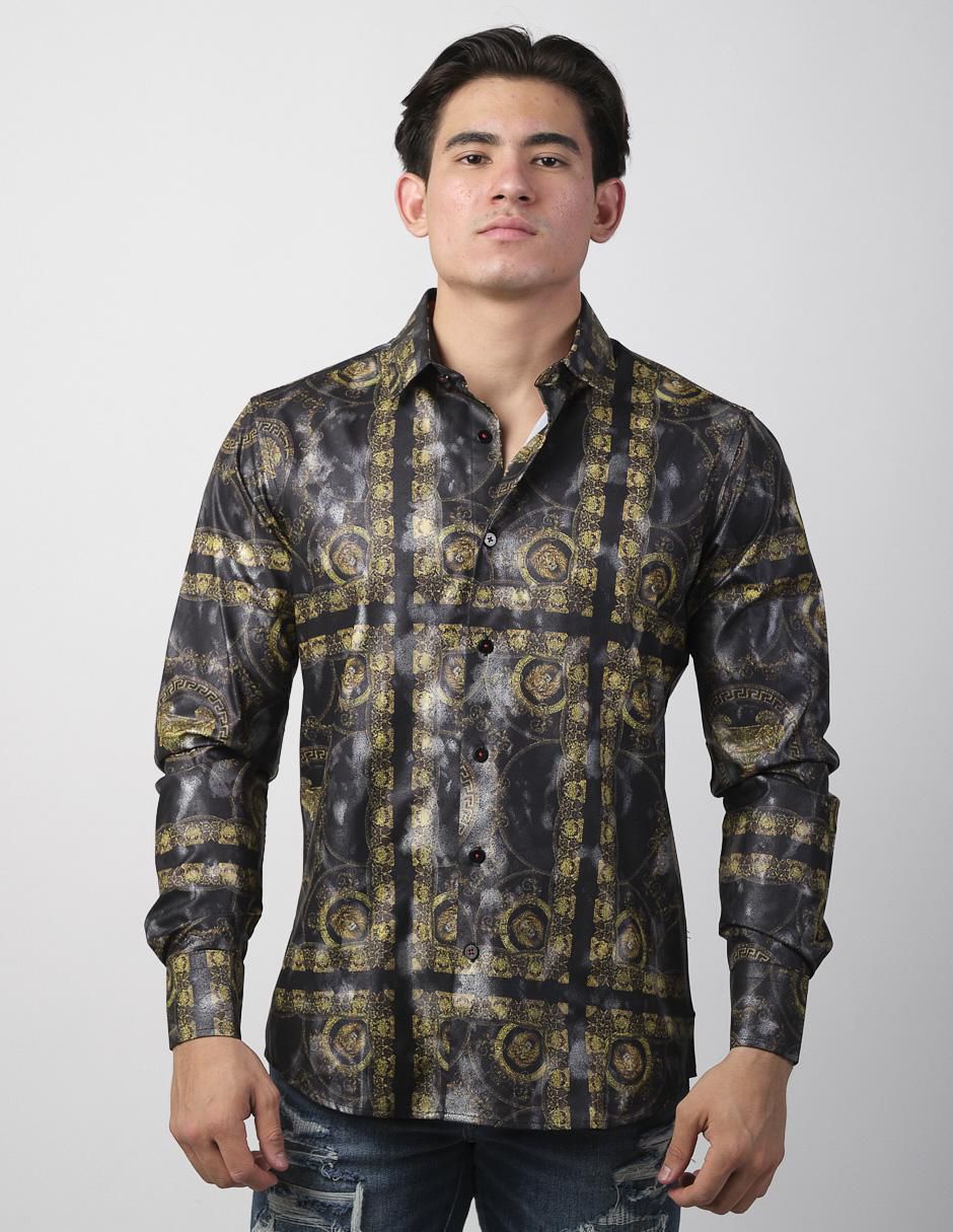 Camisa casual de algodón manga larga para hombre Camisa casual de algodón manga larga para hombre