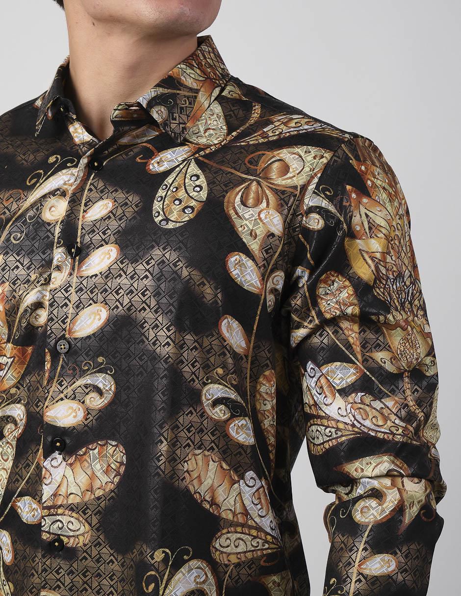 Camisa casual de algodón manga larga para hombre 2
