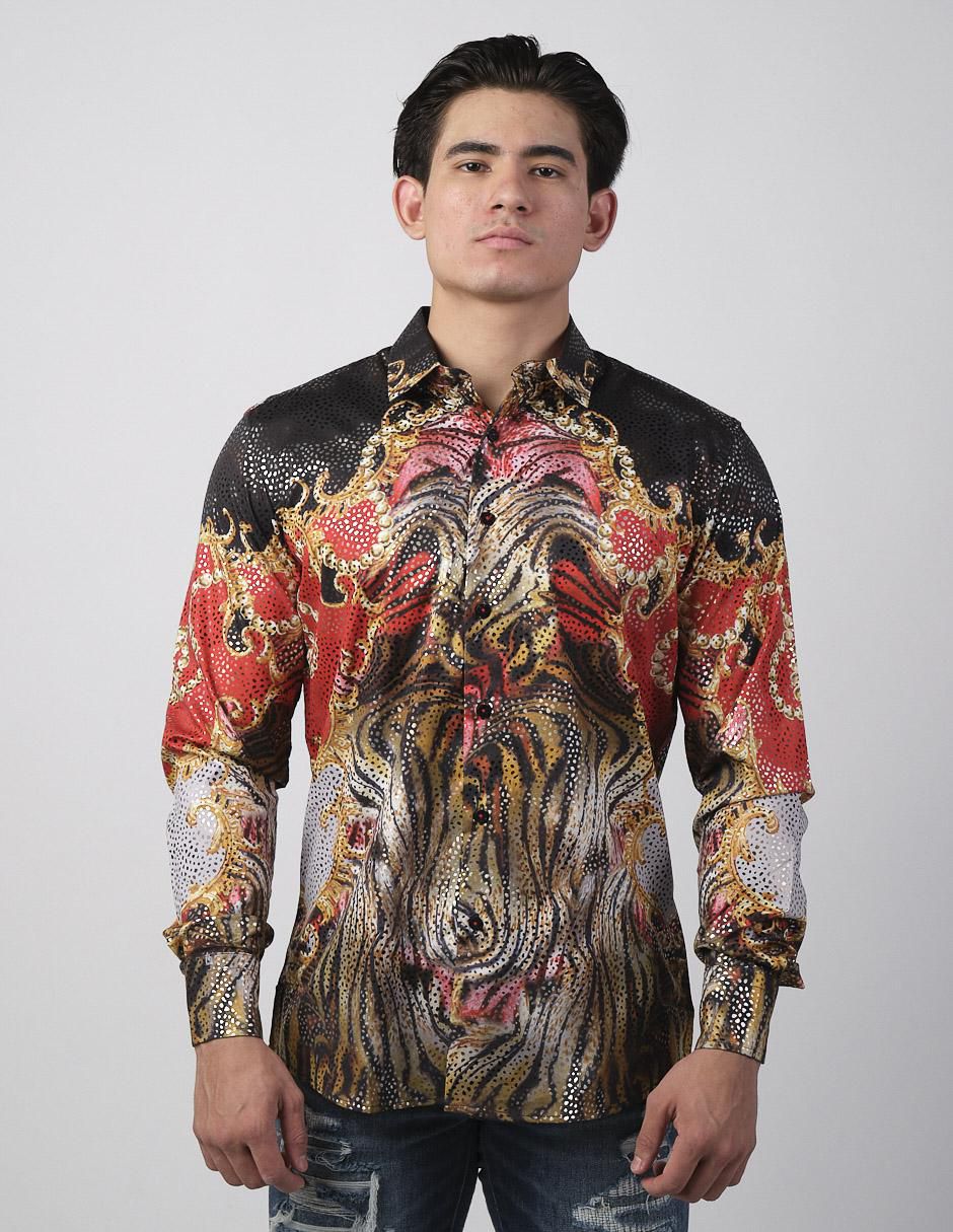 Camisa casual de algodón manga larga para hombre Camisa casual de algodón manga larga para hombre