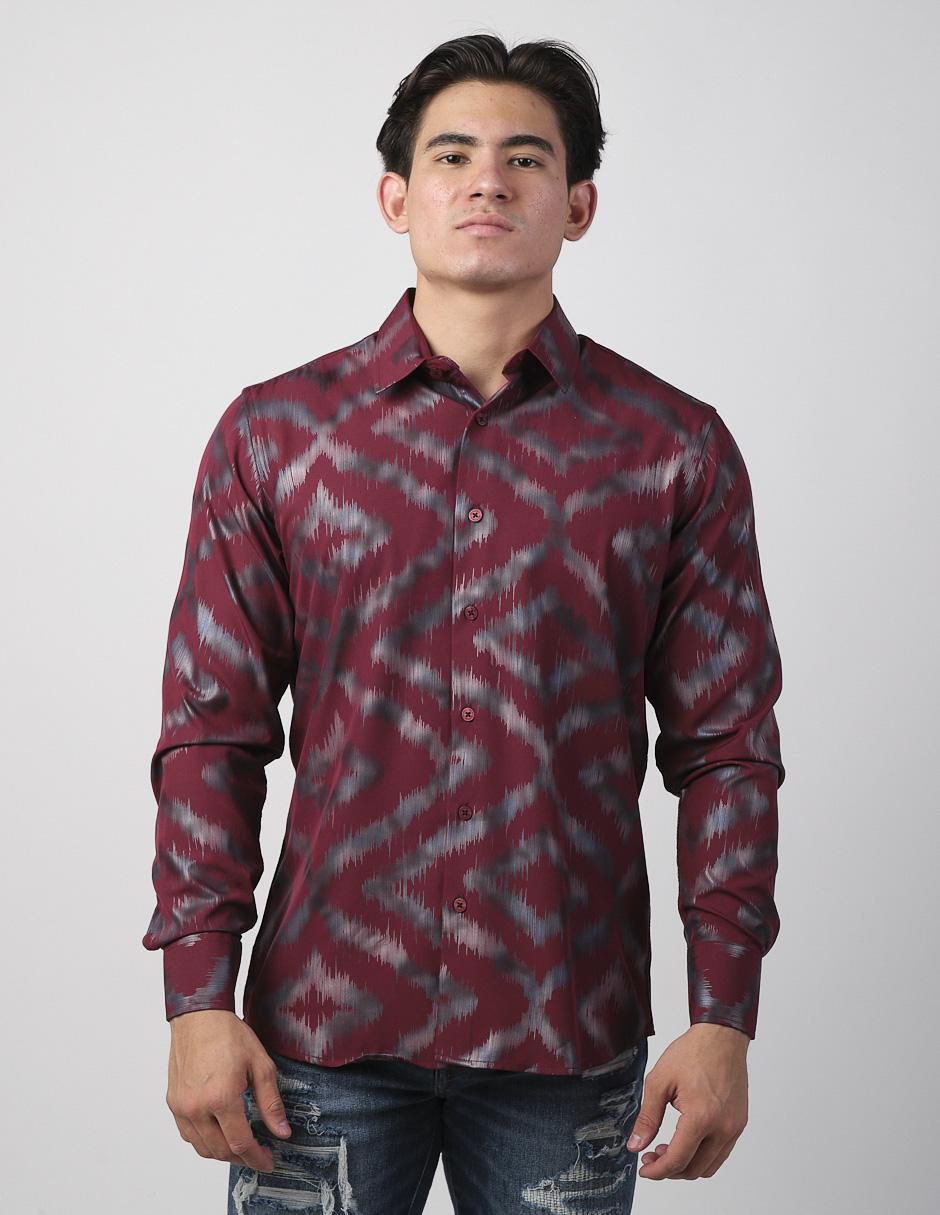 Camisa casual de algodón manga larga para hombre