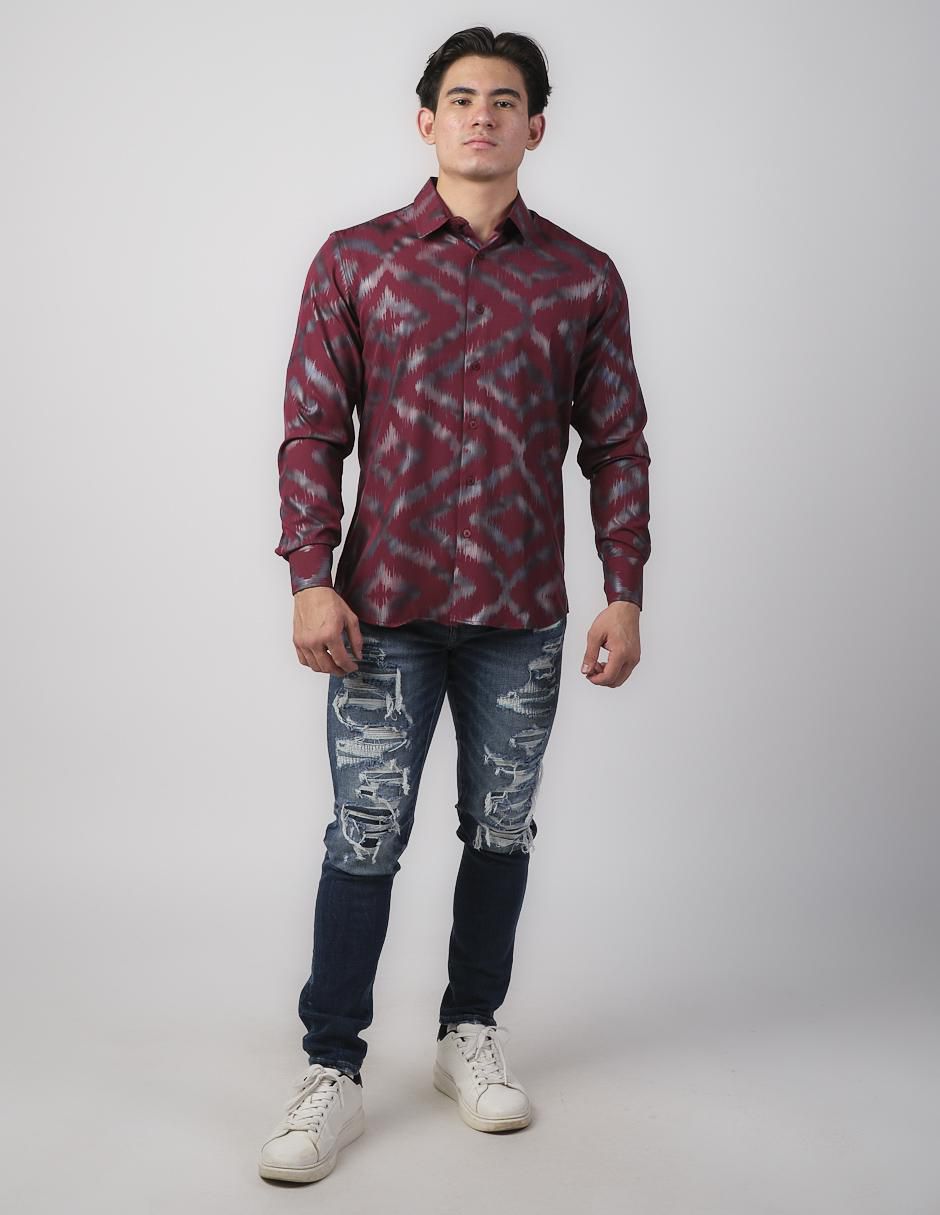 Camisa casual de algodón manga larga para hombre 3