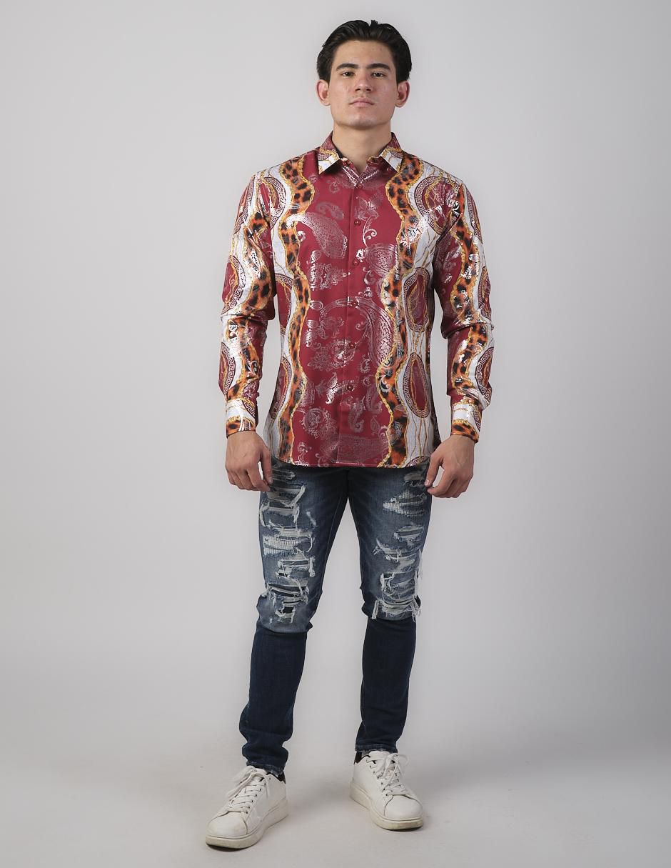Camisa casual de algodón manga larga para hombre 3