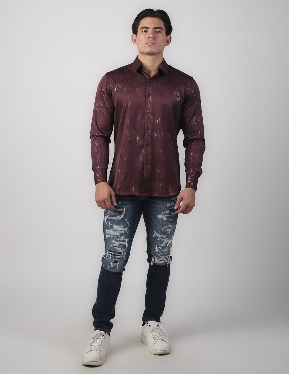 Camisa casual de algodón manga larga para hombre 4