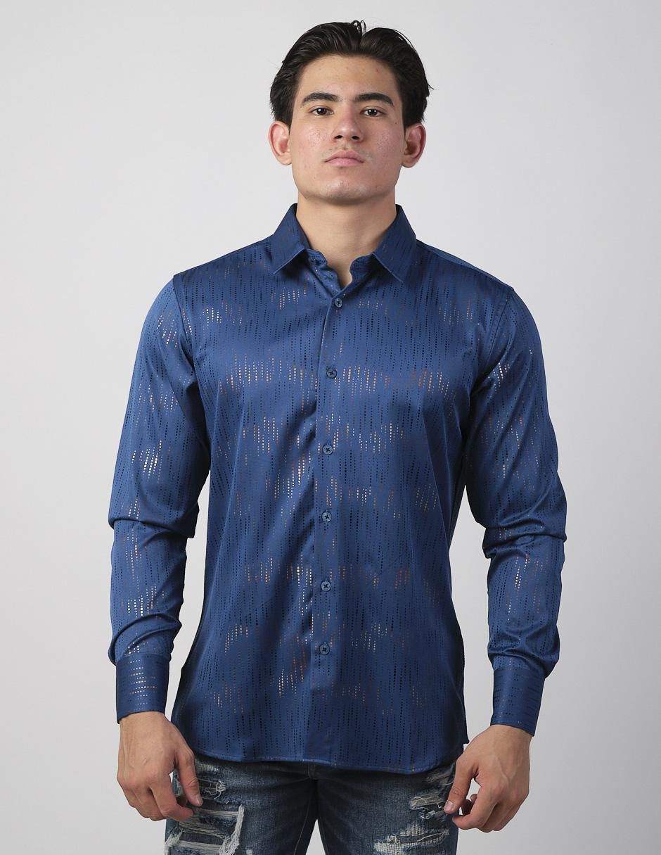 Camisa casual de algodón manga larga para hombre Camisa casual de algodón manga larga para hombre