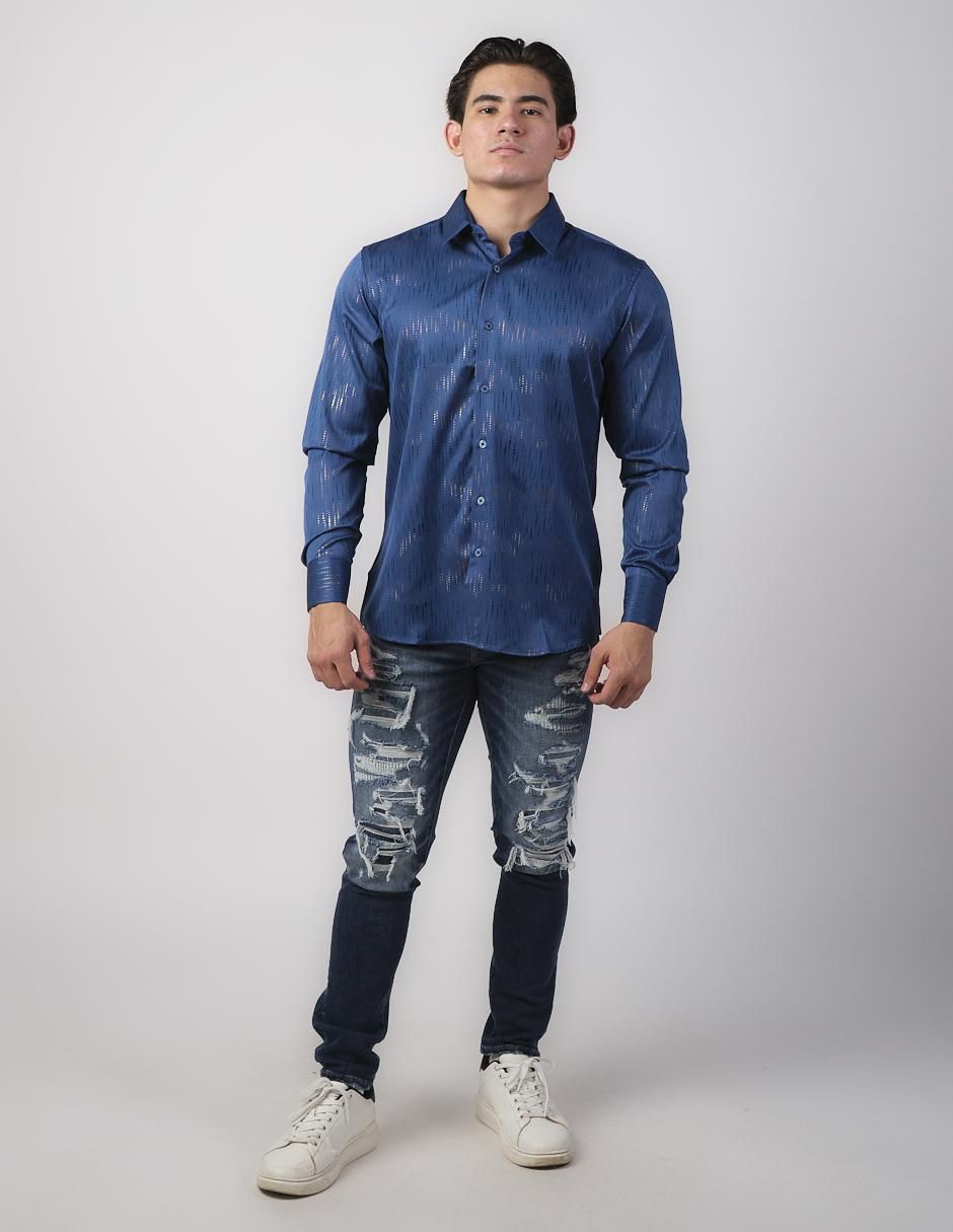 Camisa casual de algodón manga larga para hombre 3