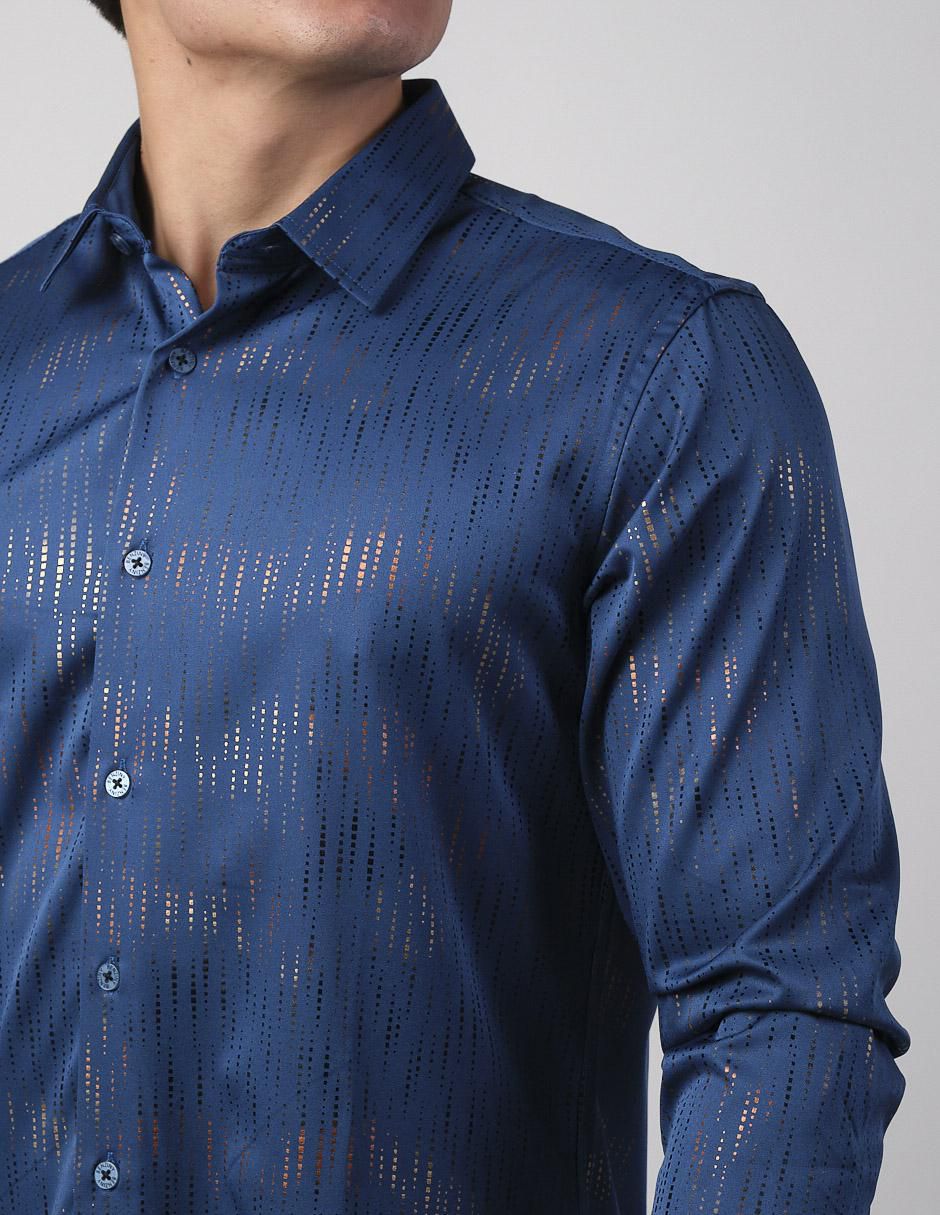Camisa casual de algodón manga larga para hombre 2