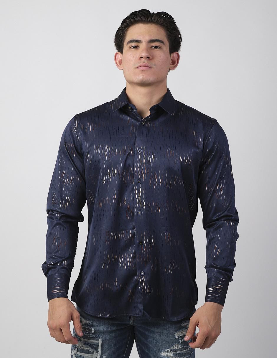 Camisa casual de algodón manga larga para hombre Camisa casual de algodón manga larga para hombre