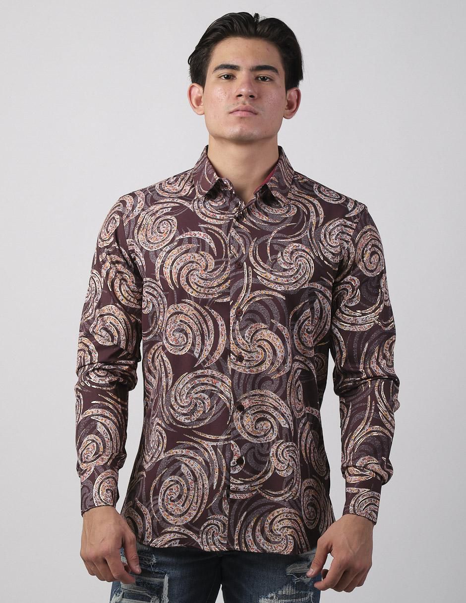 Camisa casual de algodón manga larga para hombre Camisa casual de algodón manga larga para hombre