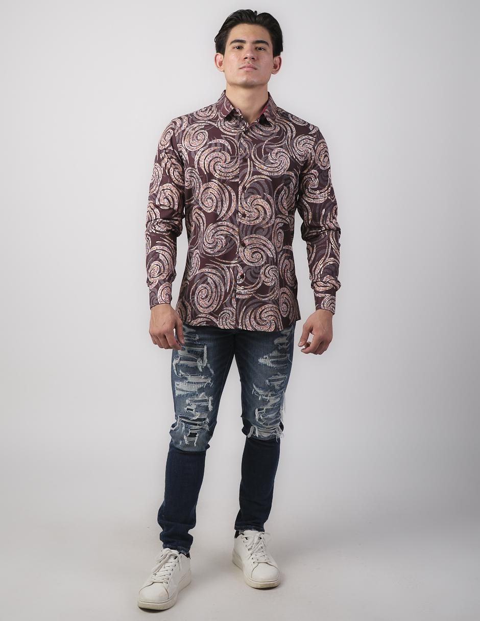 Camisa casual de algodón manga larga para hombre 2