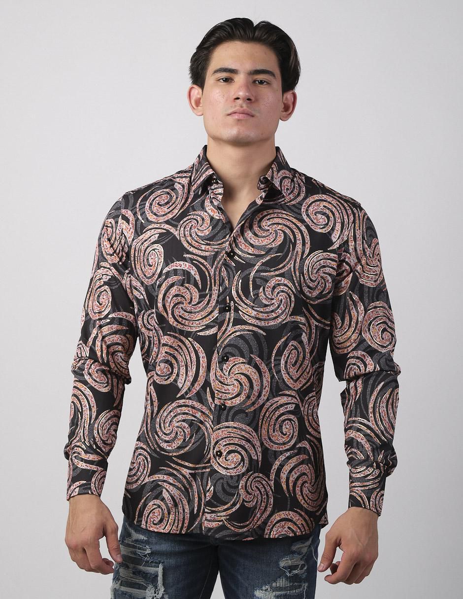 Camisa casual de algodón manga larga para hombre Camisa casual de algodón manga larga para hombre