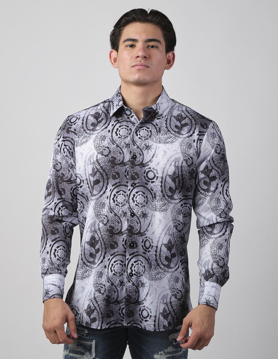 Camisa casual de algodón manga larga para hombre Camisa casual de algodón manga larga para hombre