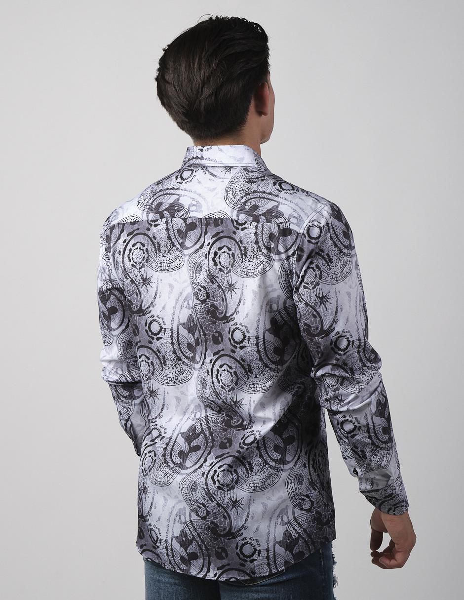 Camisa casual de algodón manga larga para hombre 4