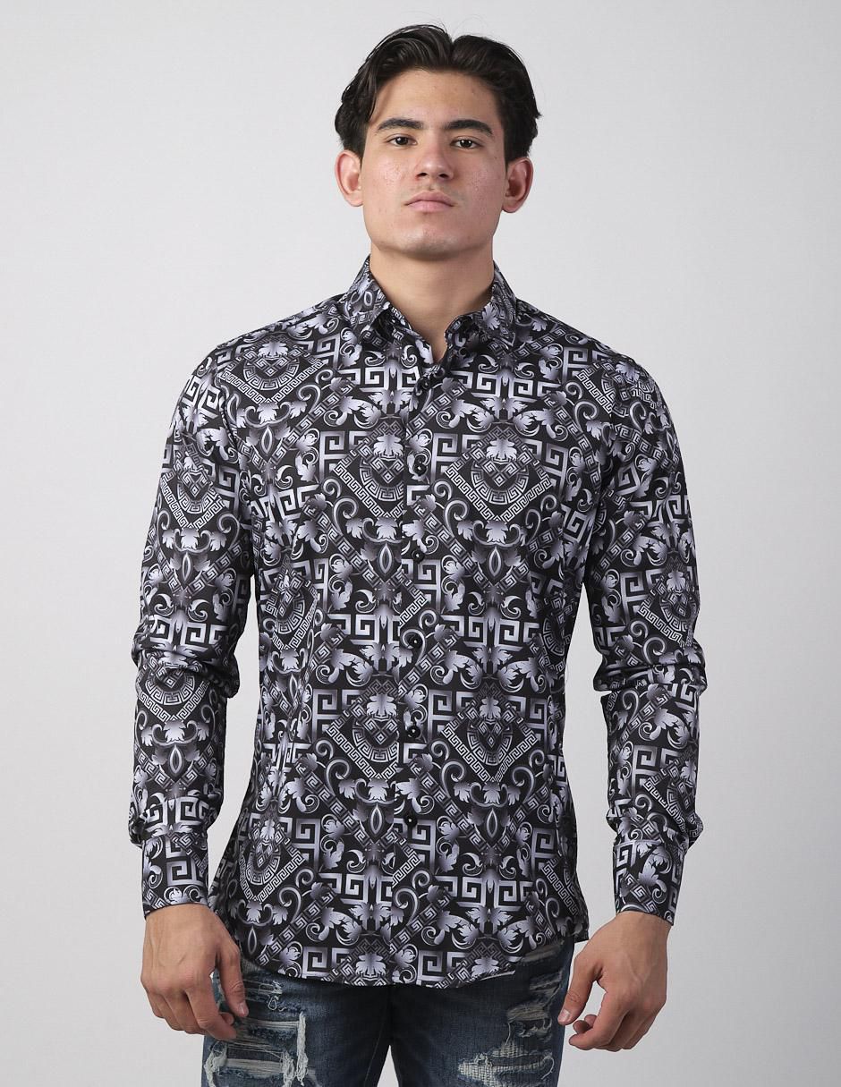 Set 2 camisas casual de algodón manga larga para hombre